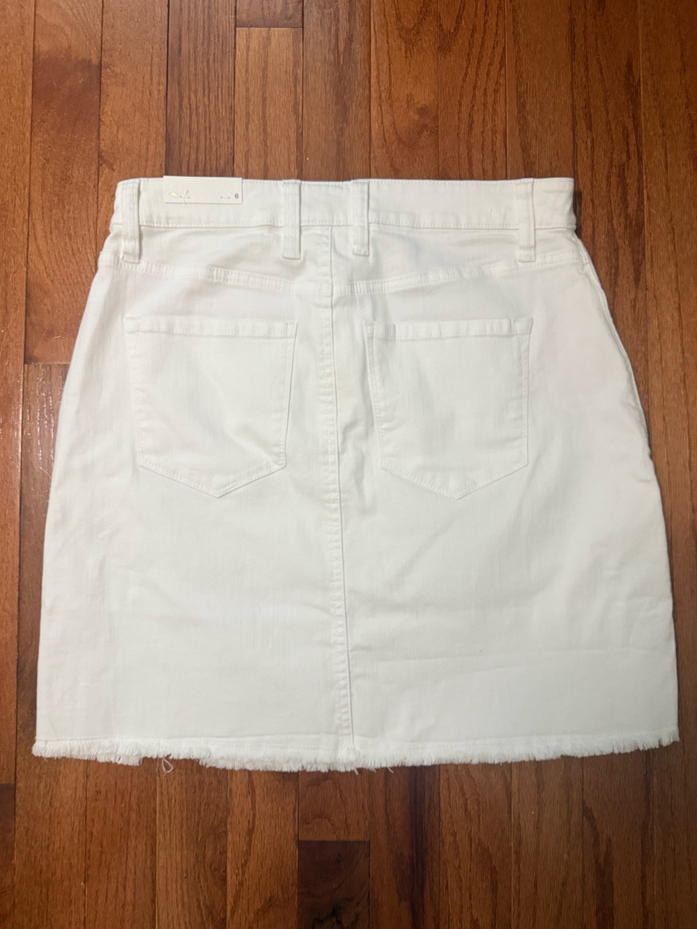 Tommy Bahama White Raw-Hem Denim Mini Skirt - Picture 4 of 4